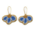 Abigail Clarke Blue & Gold Floral Earrings